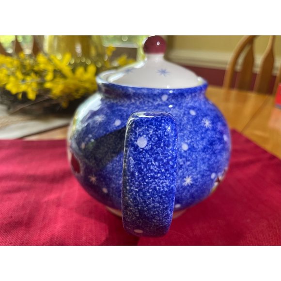 Frosty The Snowman Teapot,Studio Nova Snowman Teapot,Large Ceramic Christmas Tea - Picture 4 of 11